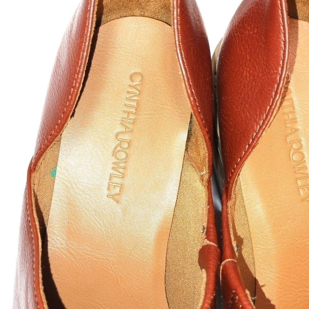 Cynthia Rowley Red Leather Slip-On Block Heel Shoes | D’Orsa shoes size: 10 - Picture 6 of 7